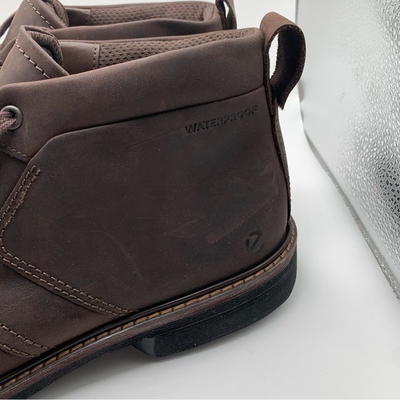 NWOB ECCO Men's Turn II waterproof Boot - Brown Nubuck Leather 43 US 9-9.5 12990 - Picture 4 of 10